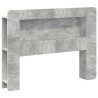 Cabinet de Tête de Lit Gris béton Bois d’ingénierie 633846633846