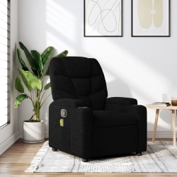 Fauteuil de massage inclinable noir tissu 633851633851