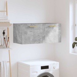 Armoire murale gris béton 80x36,5x35 cm bois d'ingénierie 633853633853