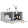 Armoire murale gris béton 80x36,5x35 cm bois d'ingénierie 633853633853