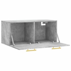 Armoire murale gris béton 80x36,5x35 cm bois d'ingénierie 633853633853