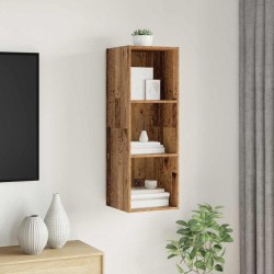 Ensemble meuble TV Montage mural Bois Ancien 37 x 37 x 107 cm 633854633854