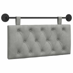 Tête de lit suspendue Avec lumière LED Gris clair Velours 633856633856