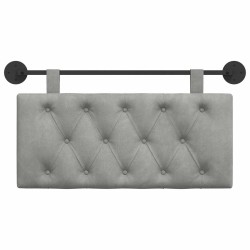 Tête de lit suspendue Avec lumière LED Gris clair Velours 633856633856