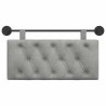 Tête de lit suspendue Avec lumière LED Gris clair Velours 633856633856
