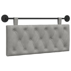 Tête de lit suspendue Avec lumière LED Gris clair Velours 633857633857