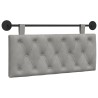 Tête de lit suspendue Avec lumière LED Gris clair Velours 633857633857