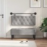 Tête de lit suspendue Avec lumière LED Gris clair Velours 633857633857