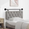 Tête de lit suspendue Avec lumière LED Gris clair Velours 633858633858