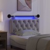 Tête de lit suspendue Avec lumière LED Gris clair Velours 633858633858