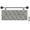 Tête de lit suspendue Avec lumière LED Gris clair Velours 633858633858