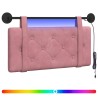 Tête de lit suspendue Avec lumière LED Rose Velours 633859633859