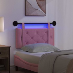 Tête de lit suspendue Avec lumière LED Rose Velours 633859633859