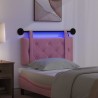 Tête de lit suspendue Avec lumière LED Rose Velours 633859633859