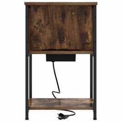 Cabinet de chevet Chêne fumé 38 x 31 x 61 cm Bois d'ingénierie 633860633860