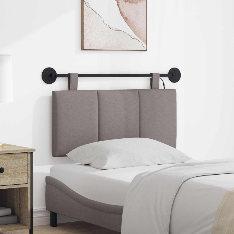 Tête de lit suspendue Avec lumière LED Taupe Tissu 633861633861