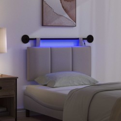 Tête de lit suspendue Avec lumière LED Taupe Tissu 633861633861