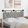 Tête de lit suspendue Avec lumière LED Gris clair Velours 633864633864