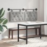 Tête de lit suspendue Avec lumière LED Gris clair Velours 633864633864