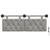 Tête de lit suspendue Avec lumière LED Gris clair Velours 633864633864