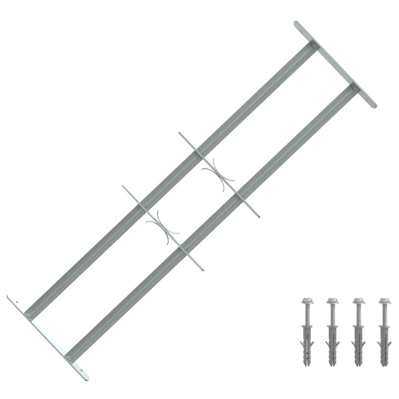Grille de sécurité pour fenêtres avec 2 barres transversales 633870633870