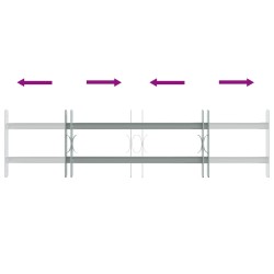 Grille de sécurité pour fenêtres avec 2 barres transversales 633870633870