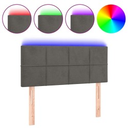 Tête de lit à LED Gris foncé 90x5x78/88 cm Velours 633873633873