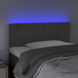 Tête de lit à LED Gris foncé 90x5x78/88 cm Velours 633873633873