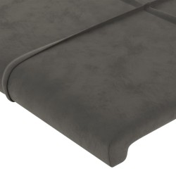 Tête de lit à LED Gris foncé 90x5x78/88 cm Velours 633873633873