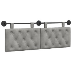Tête de lit suspendue Avec lumière LED Gris clair Velours 633875633875