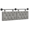 Tête de lit suspendue Avec lumière LED Gris clair Velours 633875633875