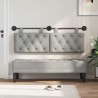 Tête de lit suspendue Avec lumière LED Gris clair Velours 633875633875