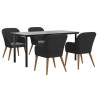 Ensemble à manger de jardin avec coussins 5 pcs Noir 633876633876