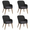 Ensemble à manger de jardin avec coussins 5 pcs Noir 633876633876