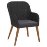 Ensemble à manger de jardin avec coussins 5 pcs Noir 633876633876