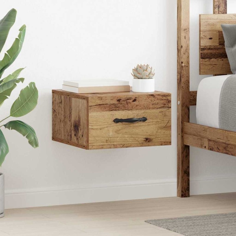 Cabinet de chevet avec tiroir 2 pcs Bois ancien 35 x 35 x 20 cm 633878633878