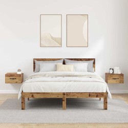 Cabinet de chevet avec tiroir 2 pcs Bois ancien 35 x 35 x 20 cm 633878633878