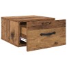 Cabinet de chevet avec tiroir 2 pcs Bois ancien 35 x 35 x 20 cm 633878633878