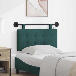 Tête de lit suspendue Avec lumière LED Vert foncé Tissu 633880633880