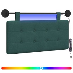 Tête de lit suspendue Avec lumière LED Vert foncé Tissu 633880633880