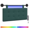 Tête de lit suspendue Avec lumière LED Vert foncé Tissu 633880633880