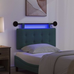 Tête de lit suspendue Avec lumière LED Vert foncé Tissu 633880633880