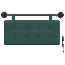Tête de lit suspendue Avec lumière LED Vert foncé Tissu 633880633880