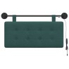 Tête de lit suspendue Avec lumière LED Vert foncé Tissu 633880633880