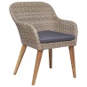 Ensemble à manger de jardin et coussins 5 pcs Marron 633884633884