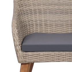 Ensemble à manger de jardin et coussins 5 pcs Marron 633884633884