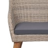 Ensemble à manger de jardin et coussins 5 pcs Marron 633884633884