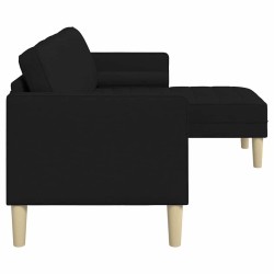Ensemble de Canapés avec coussin Noir Polyester 633887633887