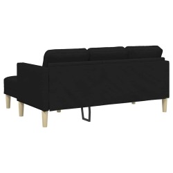 Ensemble de Canapés avec coussin Noir Polyester 633887633887