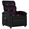 Fauteuil de massage inclinable noir similicuir 633889633889